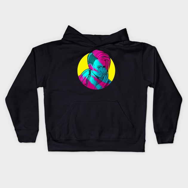 Female V Kids Hoodie by illu